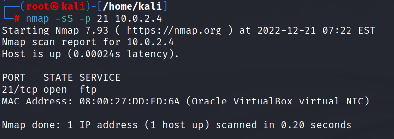 nmap fixed port scan
