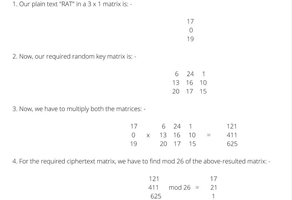 hill substitution cipher
