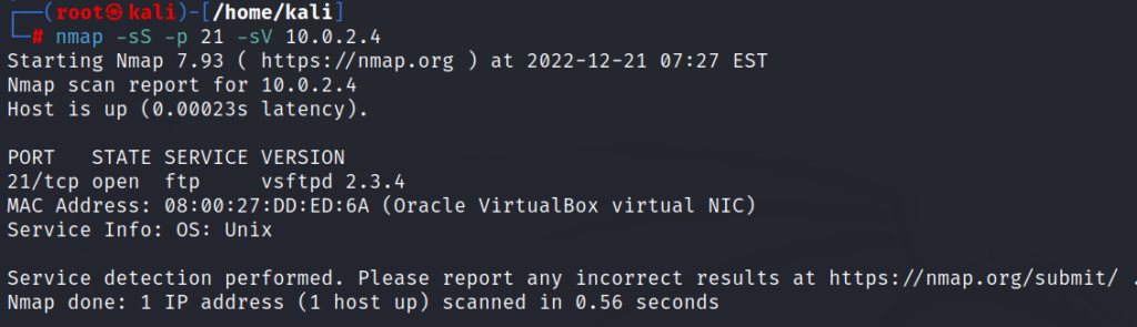 version details of ports with nmap