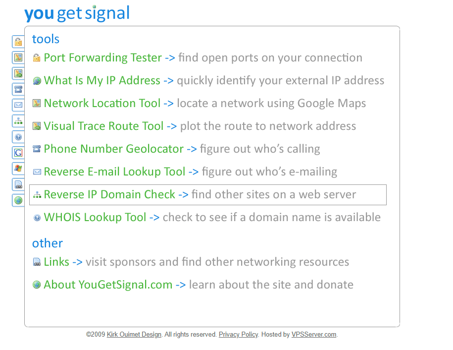 you get signal reverse dns IP domain check