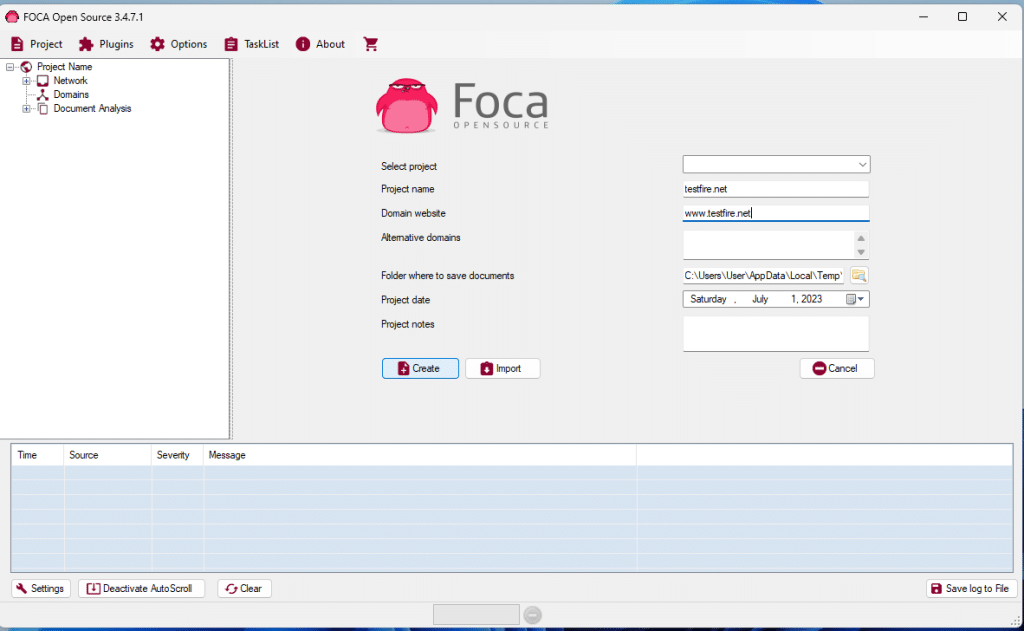 foca project ceation