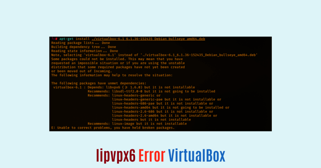 Depends: libvpx6 (>= 1.6.0) but not installable solution