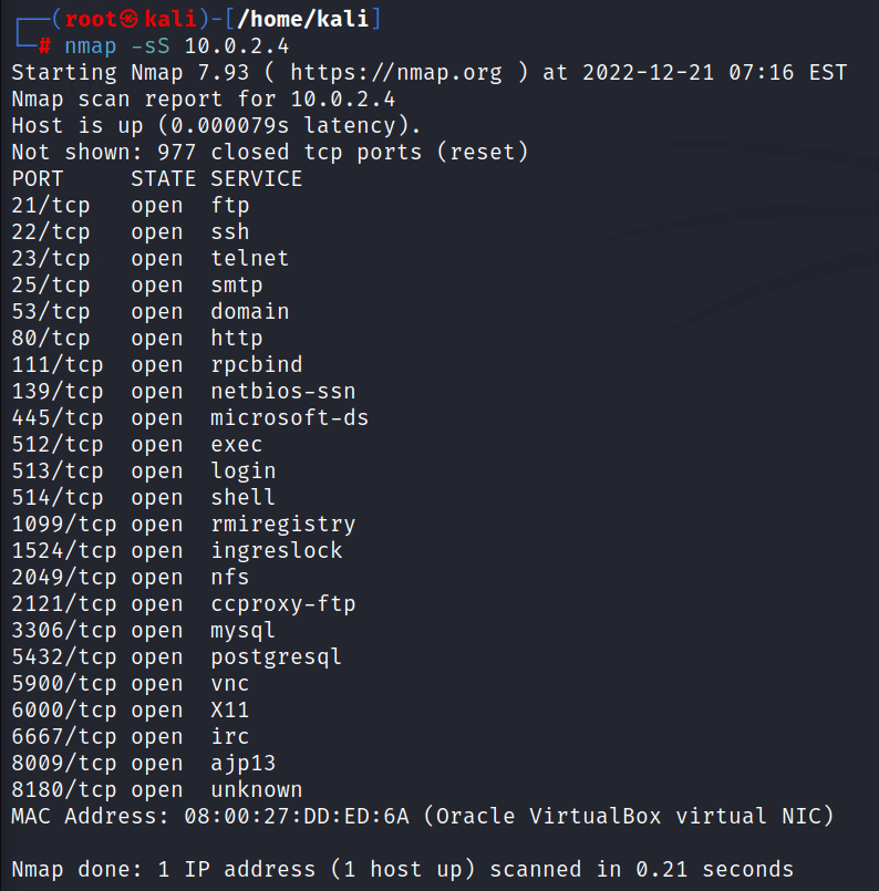 nmap syn scan