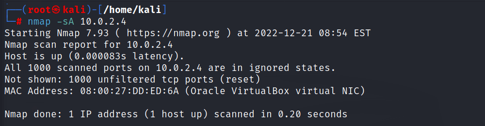 nmap ACK scan