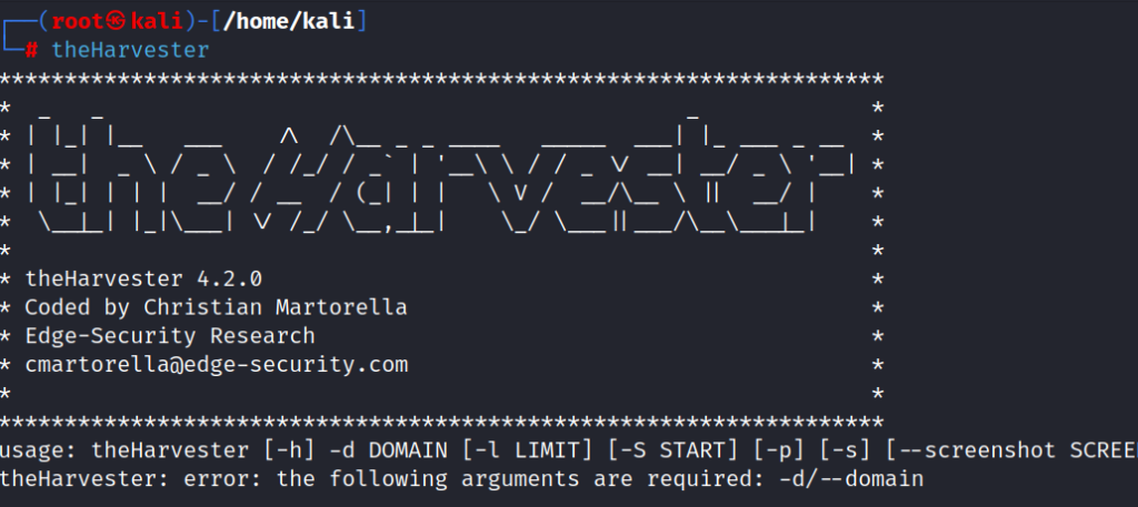 theHarvester tool