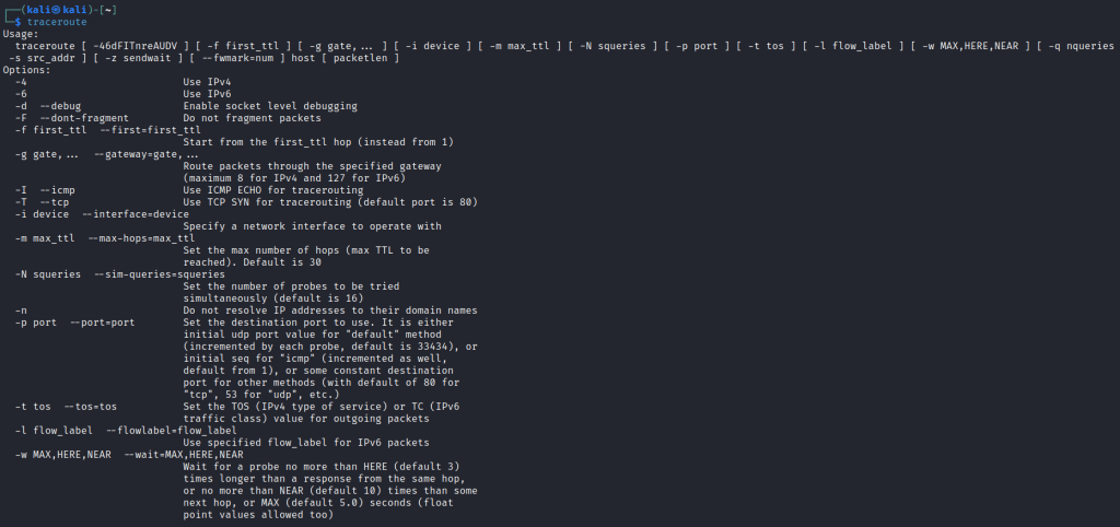 traceroute Linux