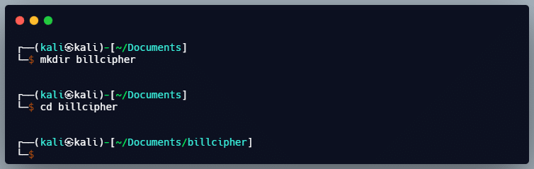 mkdir billcipher