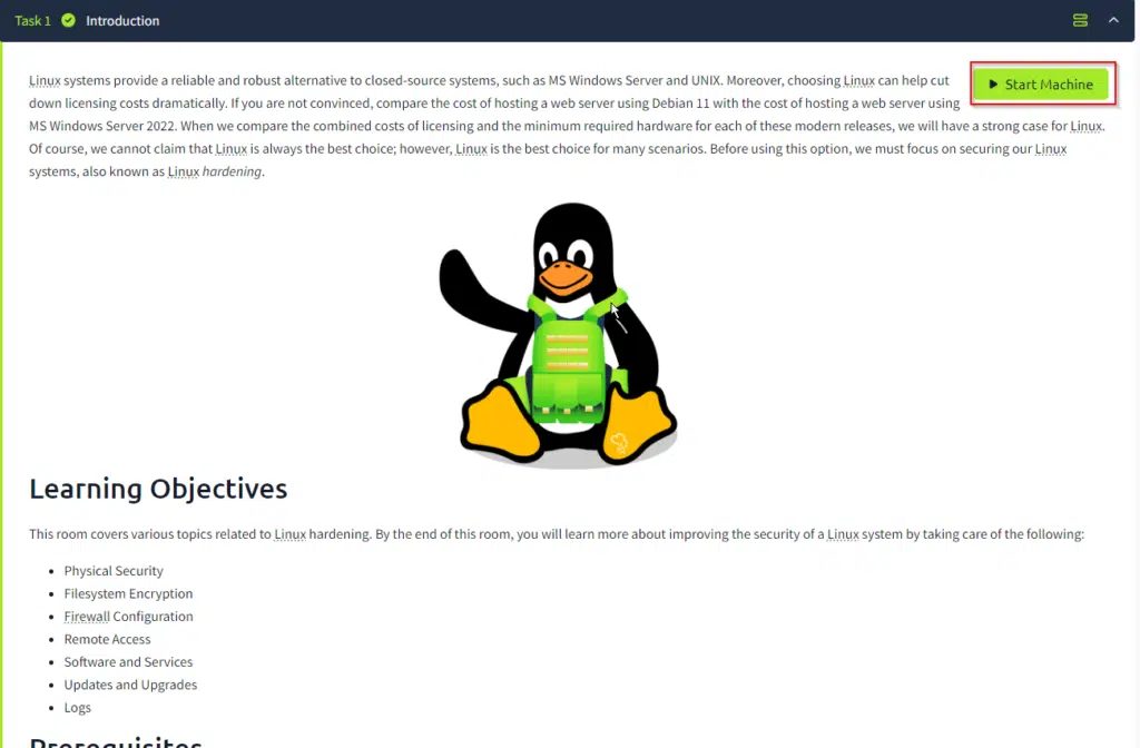 TryHackMe Walkthrough: Linux System Hardening linux