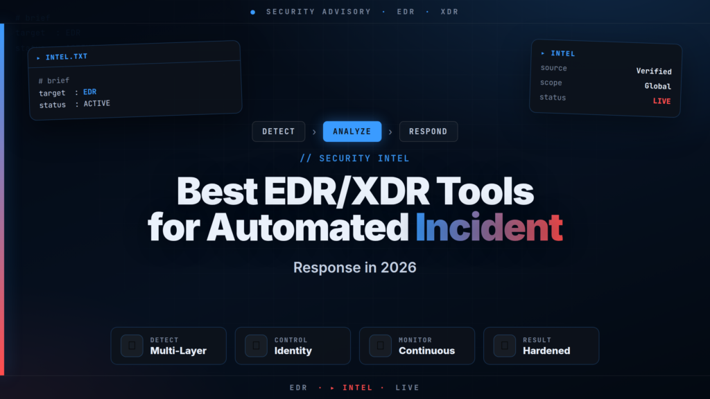 Best EDR/XDR Tools for Automated Incident Response in 2026