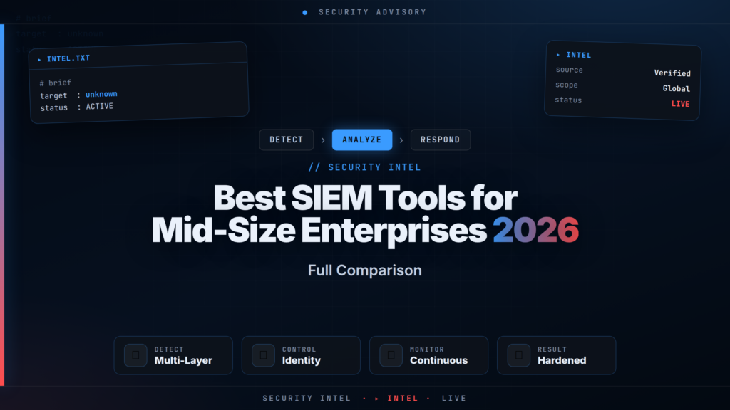 Best SIEM Tools for Mid-Size Enterprises 2026: Full Comparison