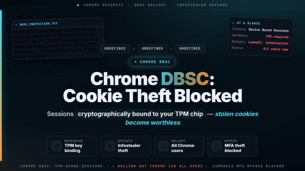 Chrome DBSC Now Protects All Users Against Session Cookie Theft