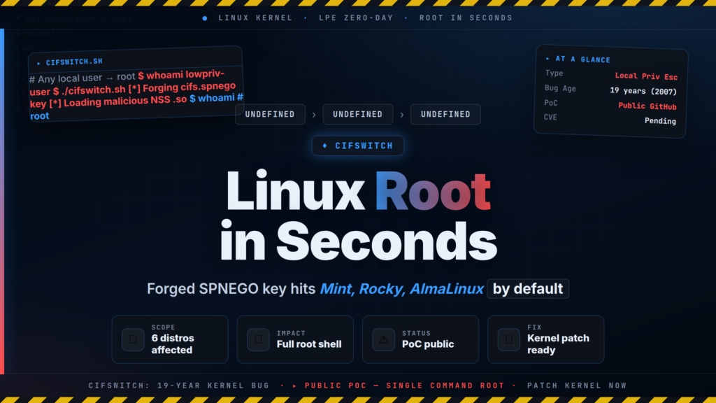 CIFSwitch: Linux Kernel LPE Gives Root on Mint, Rocky, AlmaLinux