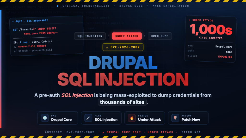 CVE-2026-9082: Critical Drupal SQL Injection Under Attack on Thousands of Sites