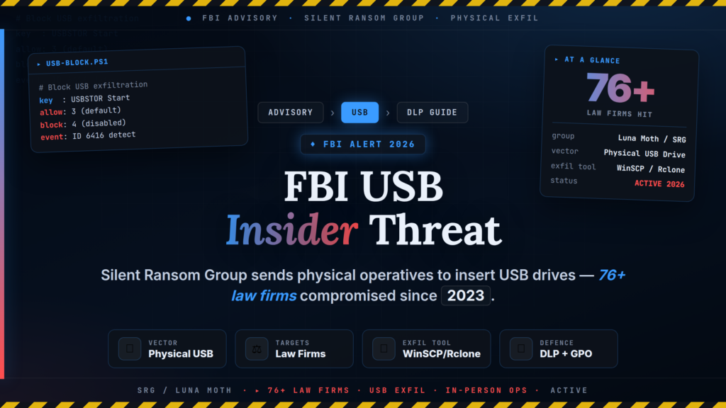 FBI USB Insider Threat Alert: DLP Policy and Detection Controls