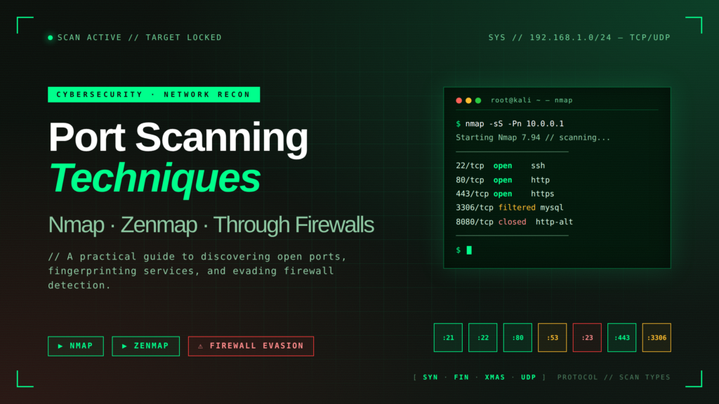 Port Scanning Techniques: Nmap, Zenmap, and Scanning Through Firewalls
