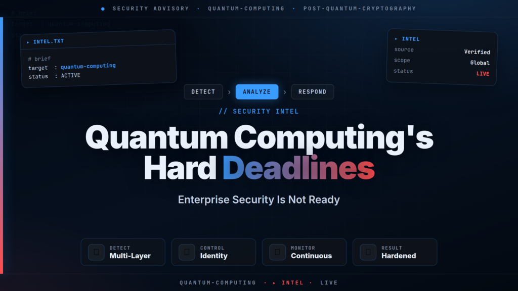 Quantum Computing’s Hard Deadlines: Enterprise Security Is Not Ready