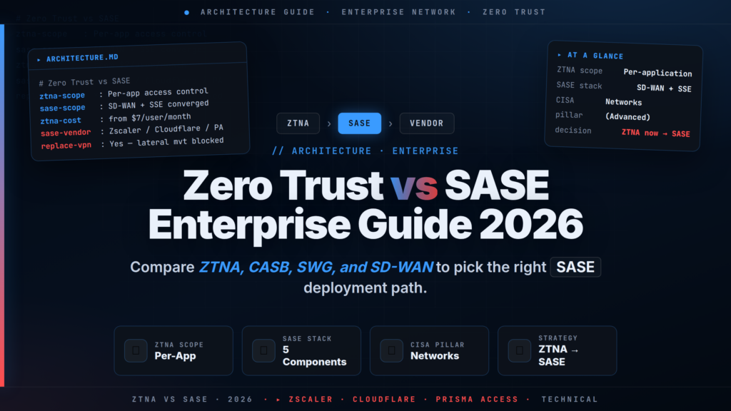 Zero Trust vs SASE: Architecture Comparison for Enterprise Networks