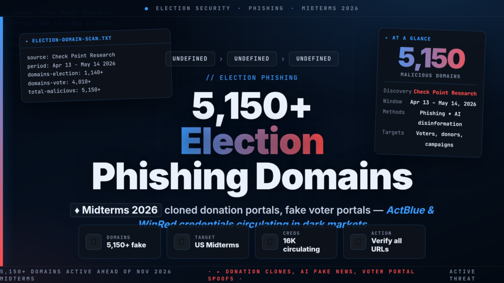 5,000+ Election Phishing Domains Target 2026 US Midterm Voters