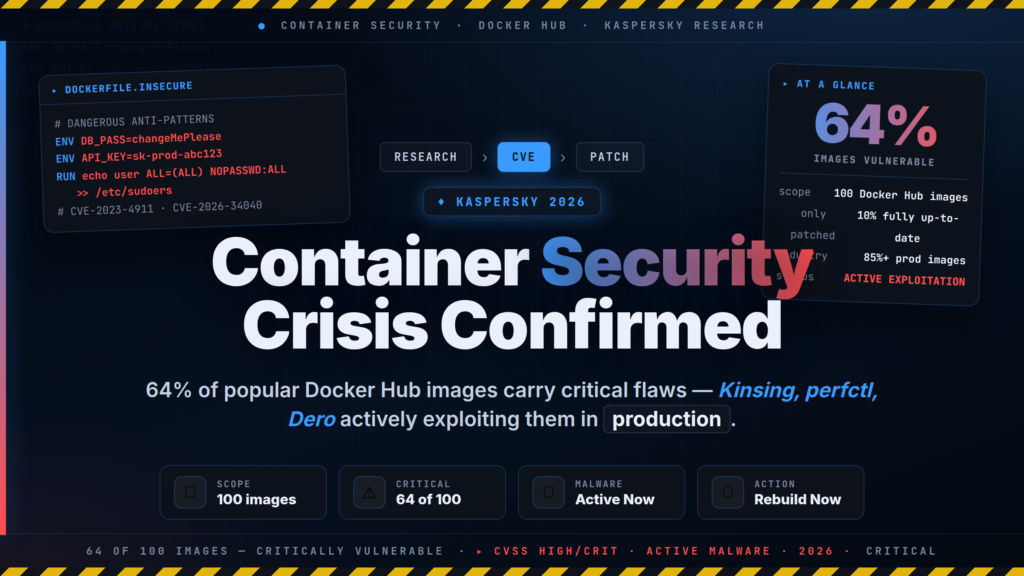 64% of Popular Docker Hub Images Contain Critical Flaws, Kaspersky Research Finds