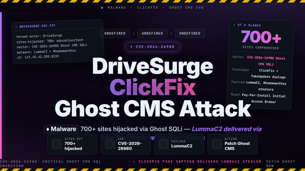 DriveSurge Hijacks 700+ Sites to Spread LummaC2 via ClickFix