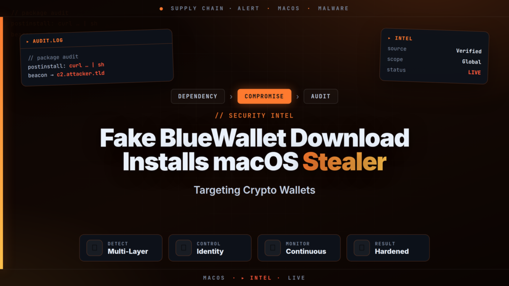 Fake BlueWallet Download Installs macOS Stealer Targeting Crypto Wallets