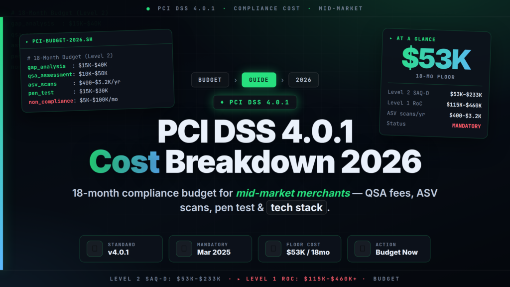 PCI DSS 4.0.1 Compliance Cost 2026: 18-Month Budget for Mid-Market